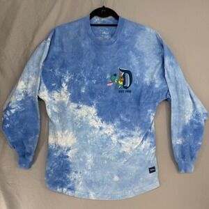 Disney Spirit Jersey Disneyland Stitch Tie Dye Blue Long Sleeve Shirt XS